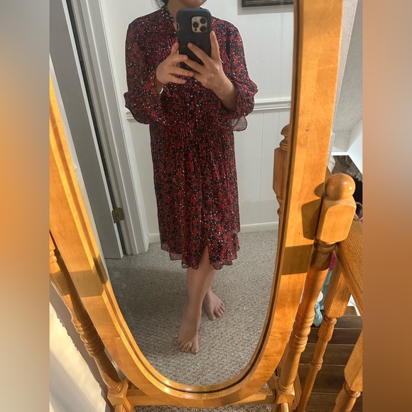 Diane Von Furstenberg Kourtni 100% Silk Chiffon Shift Dress Size 8 - Picture 3 of 15